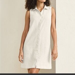 Garnet Hill | Classic White Linen Shirtdress